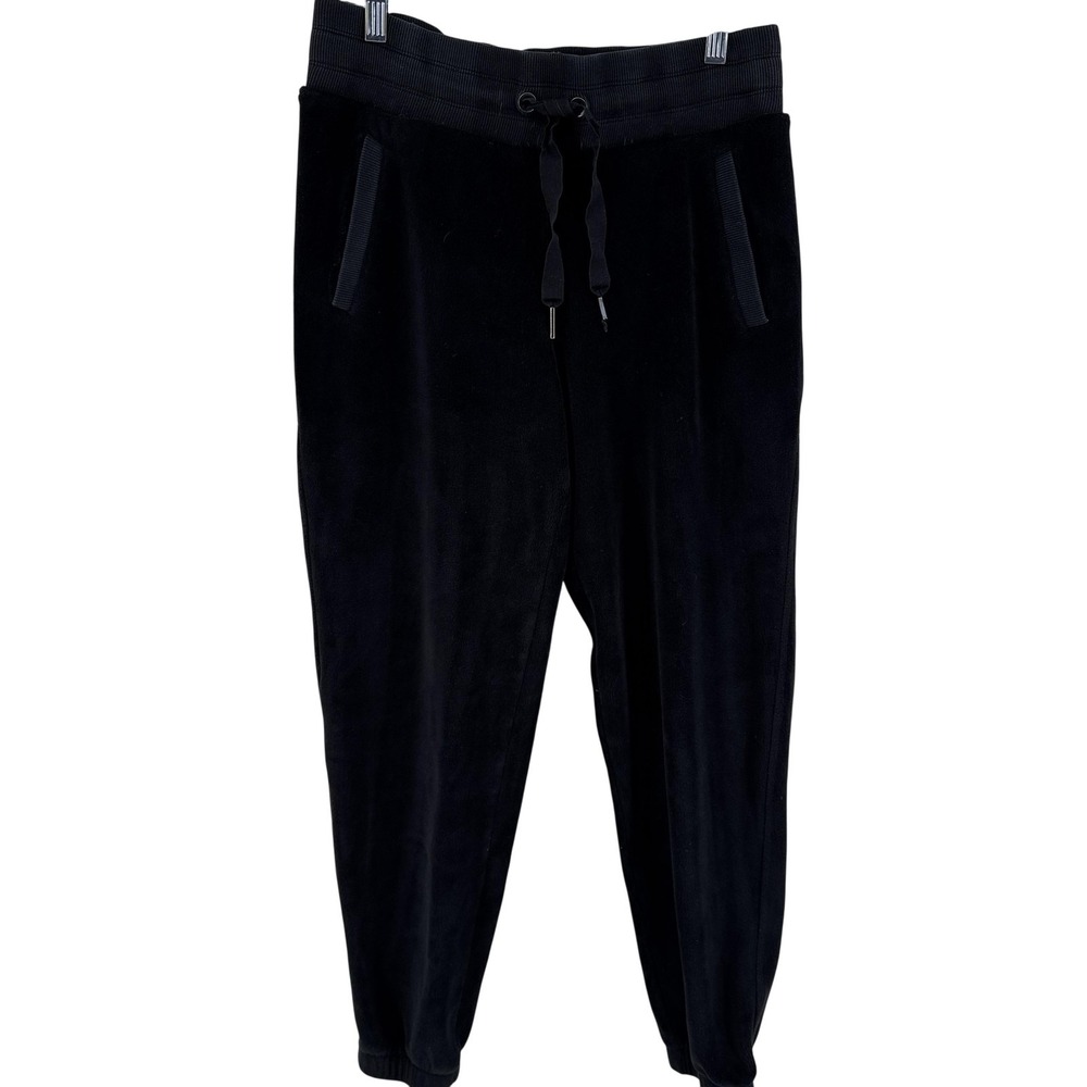 Athleta Jogger Pants Womens Small Tall Black Double Cozy Karma Jogger Fleece
